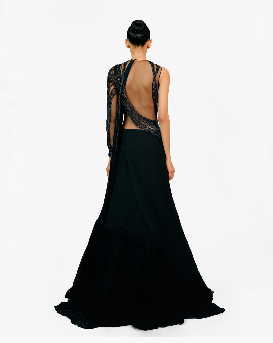 The Vestra Sculpted Saree Lehenga