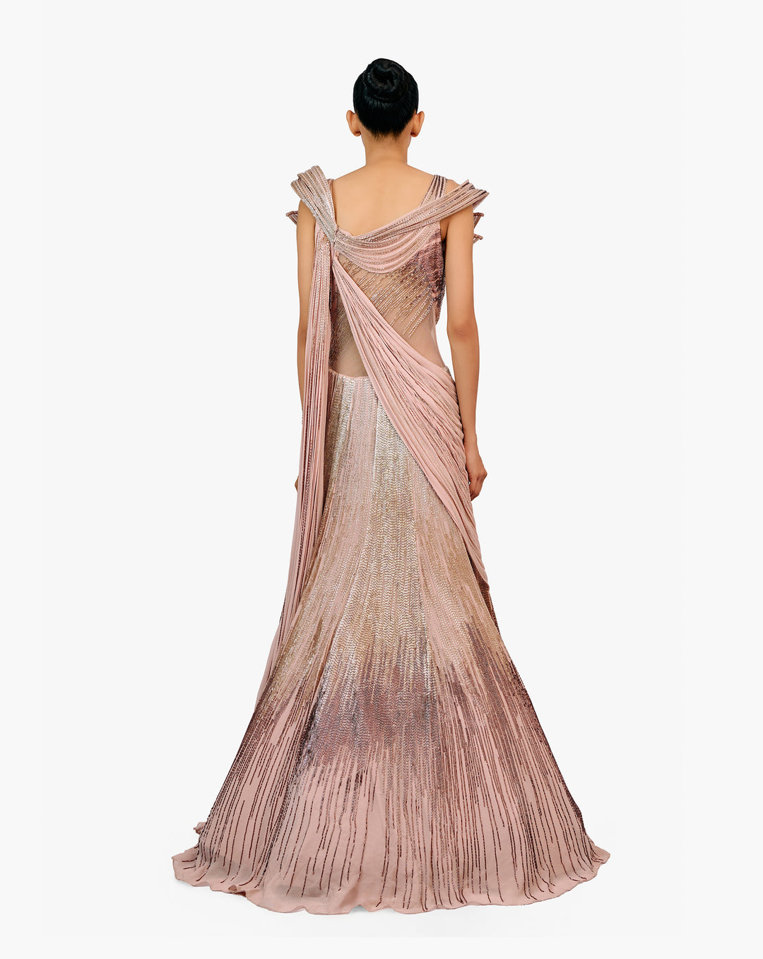 The Stardust Sculpted Saree Lehenga