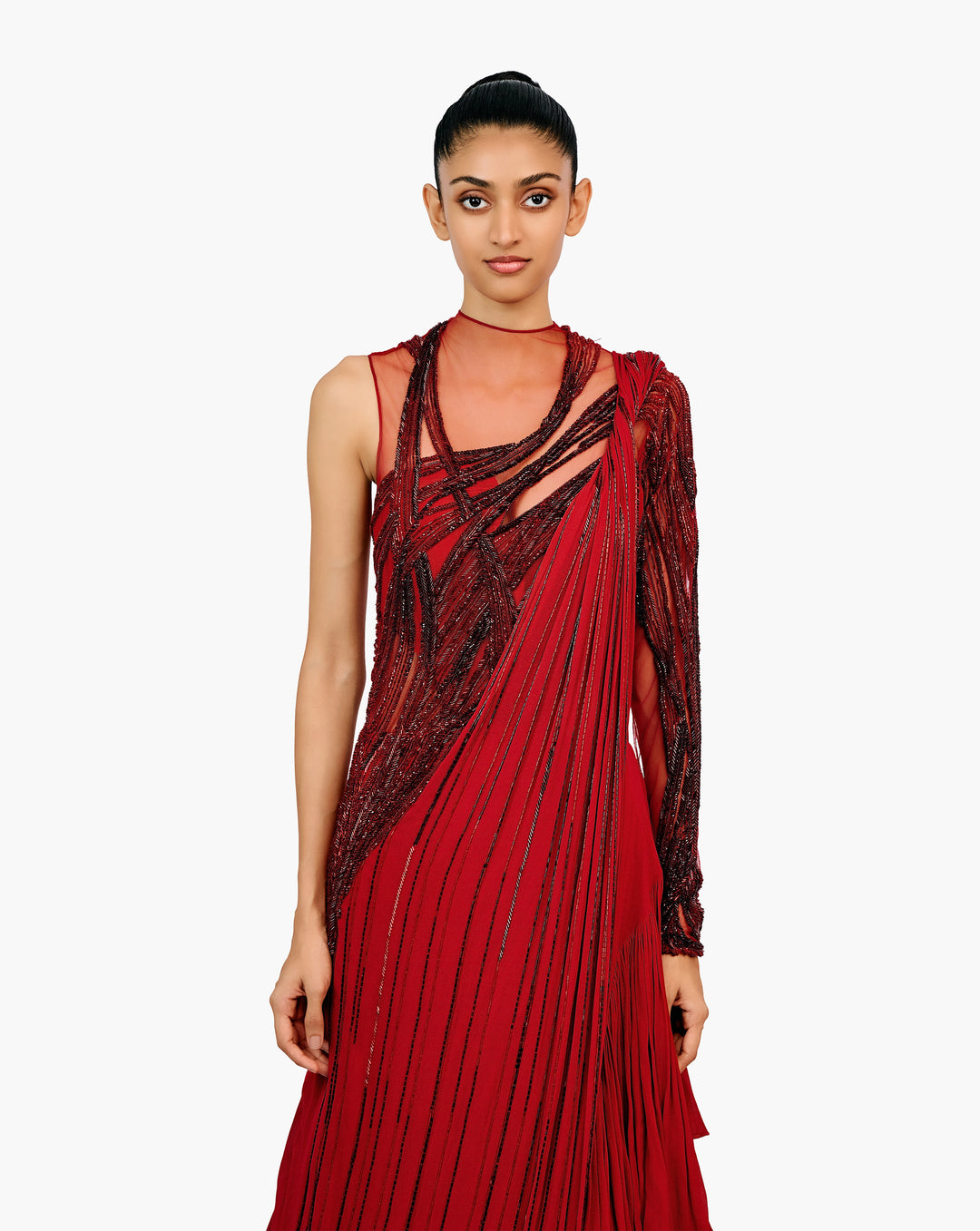 The Vestra Sculpted Saree Lehenga