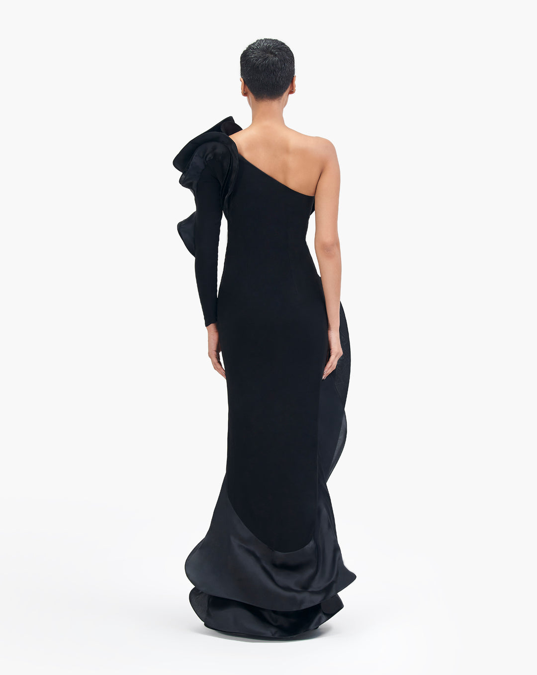 The Ruffled Evening Gown