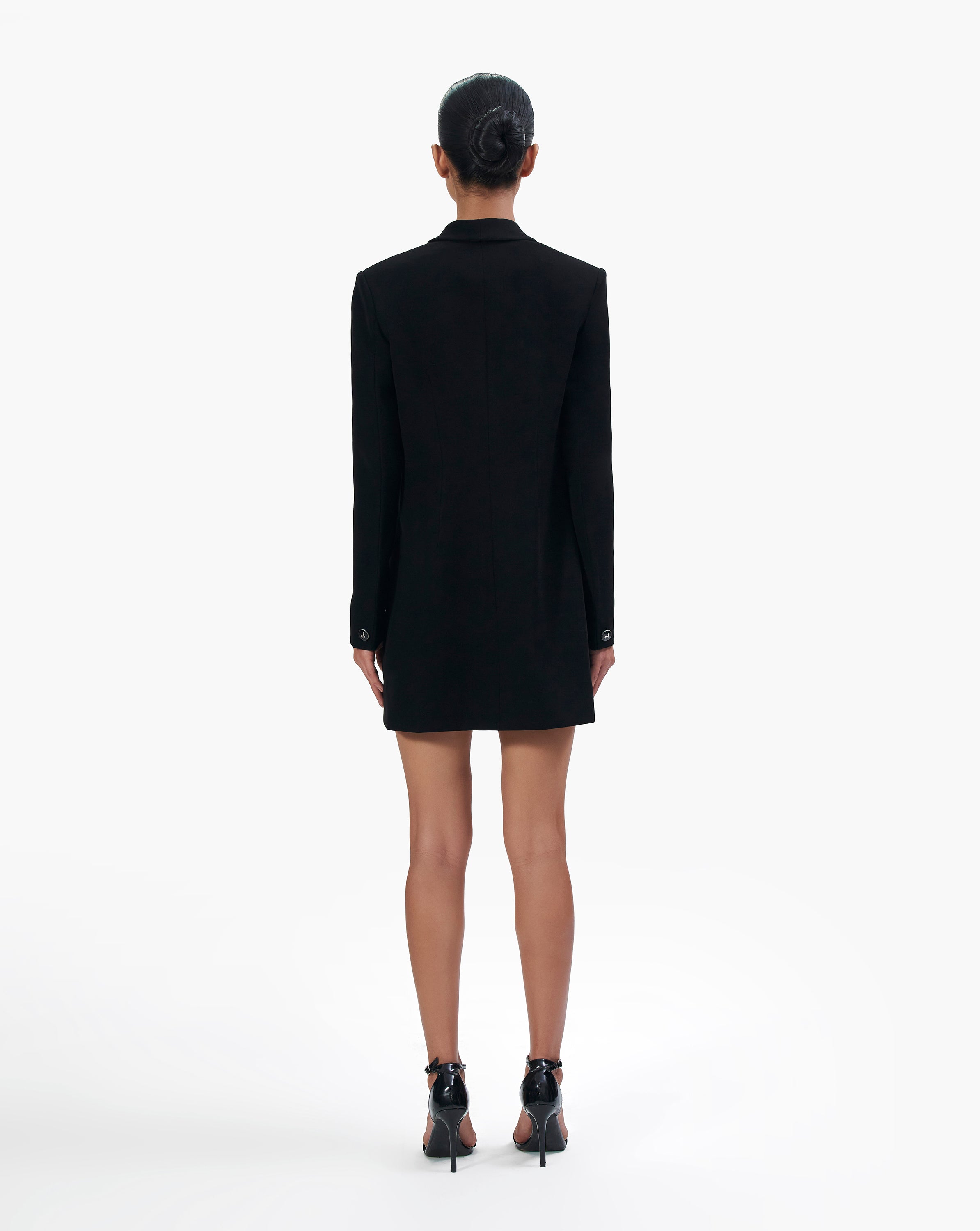 AREA NYC Crystal Embellished Black Tuxedo Dress – Désordre Boutique