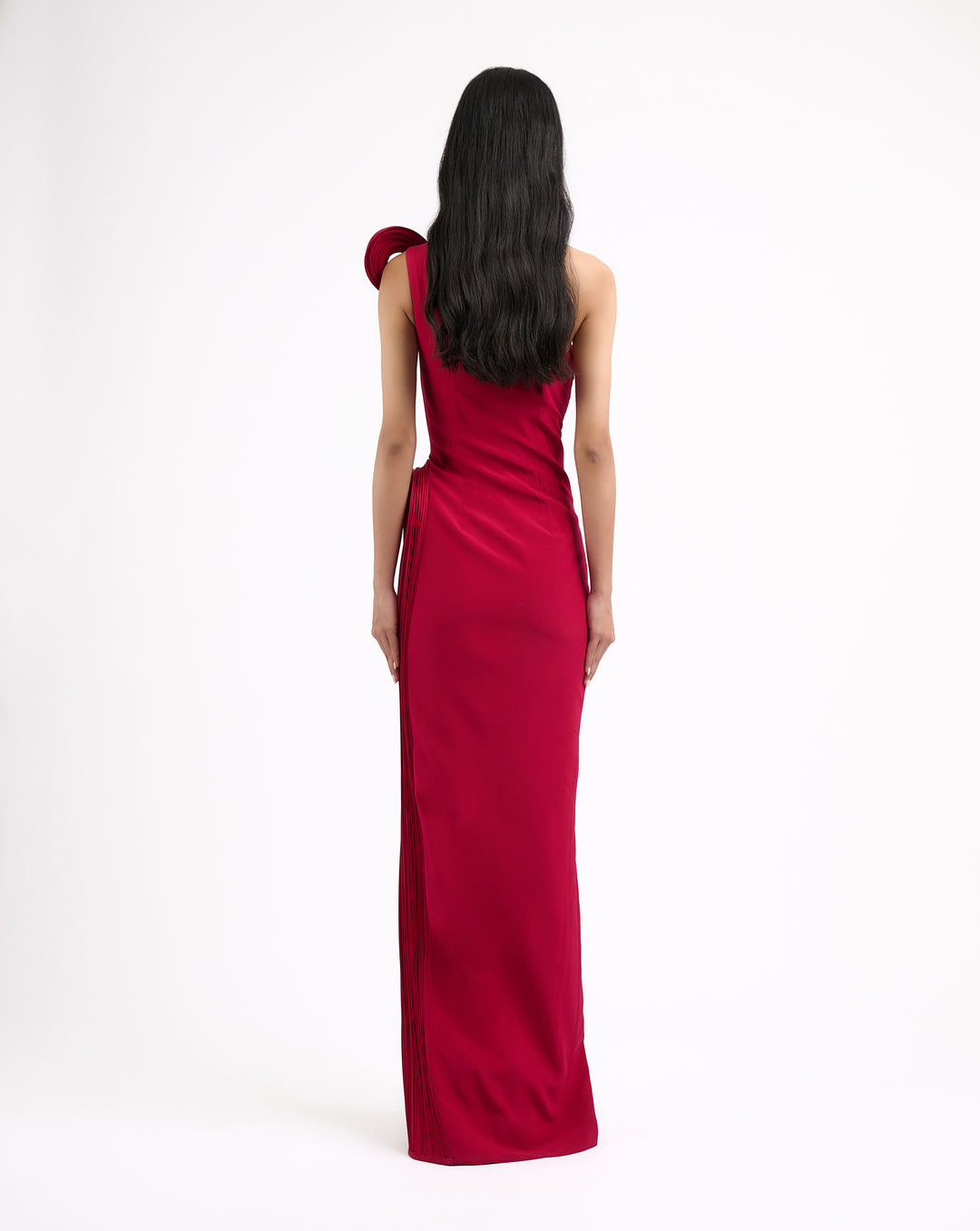 Satin sculpting on bodice