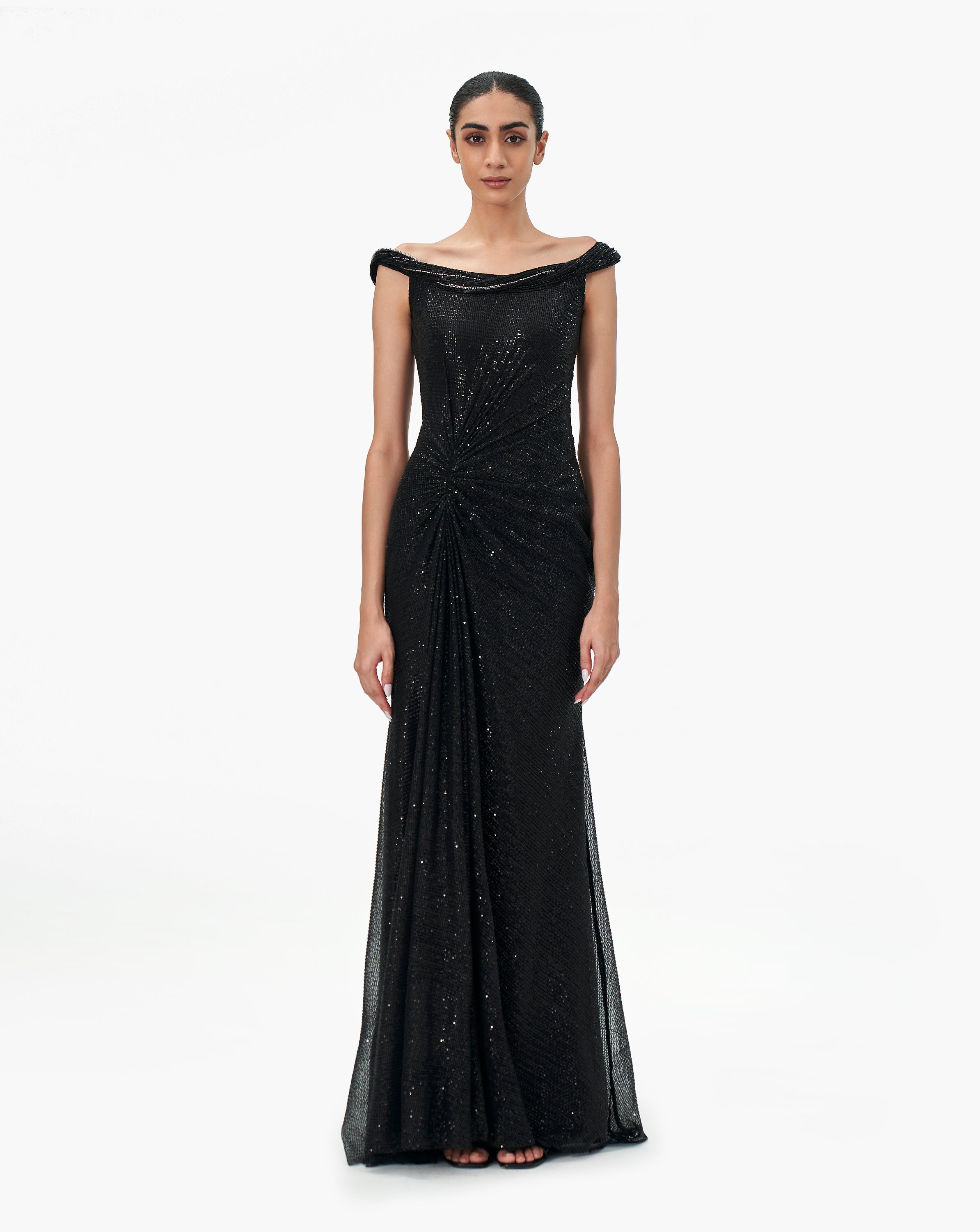 Shine Bright High Neck Tulle Maxi Dress in Shimmer Black - Retro, Indie and  Unique Fashion