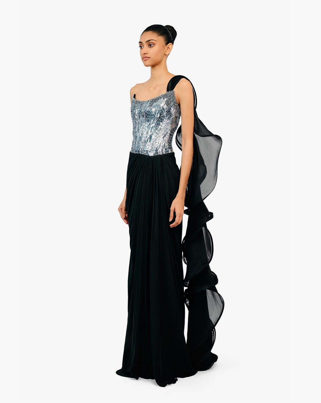 The Comet Refraction Saree Gown