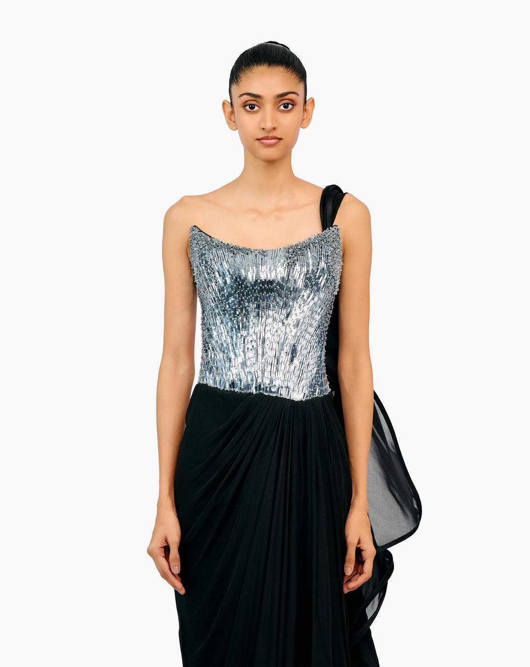 The Comet Refraction Saree Gown