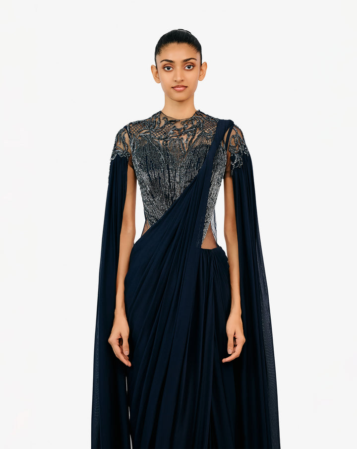 The Eclipse Realm Saree Gown