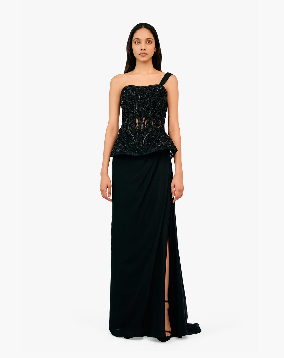 The Pearl Corset Saree Gown