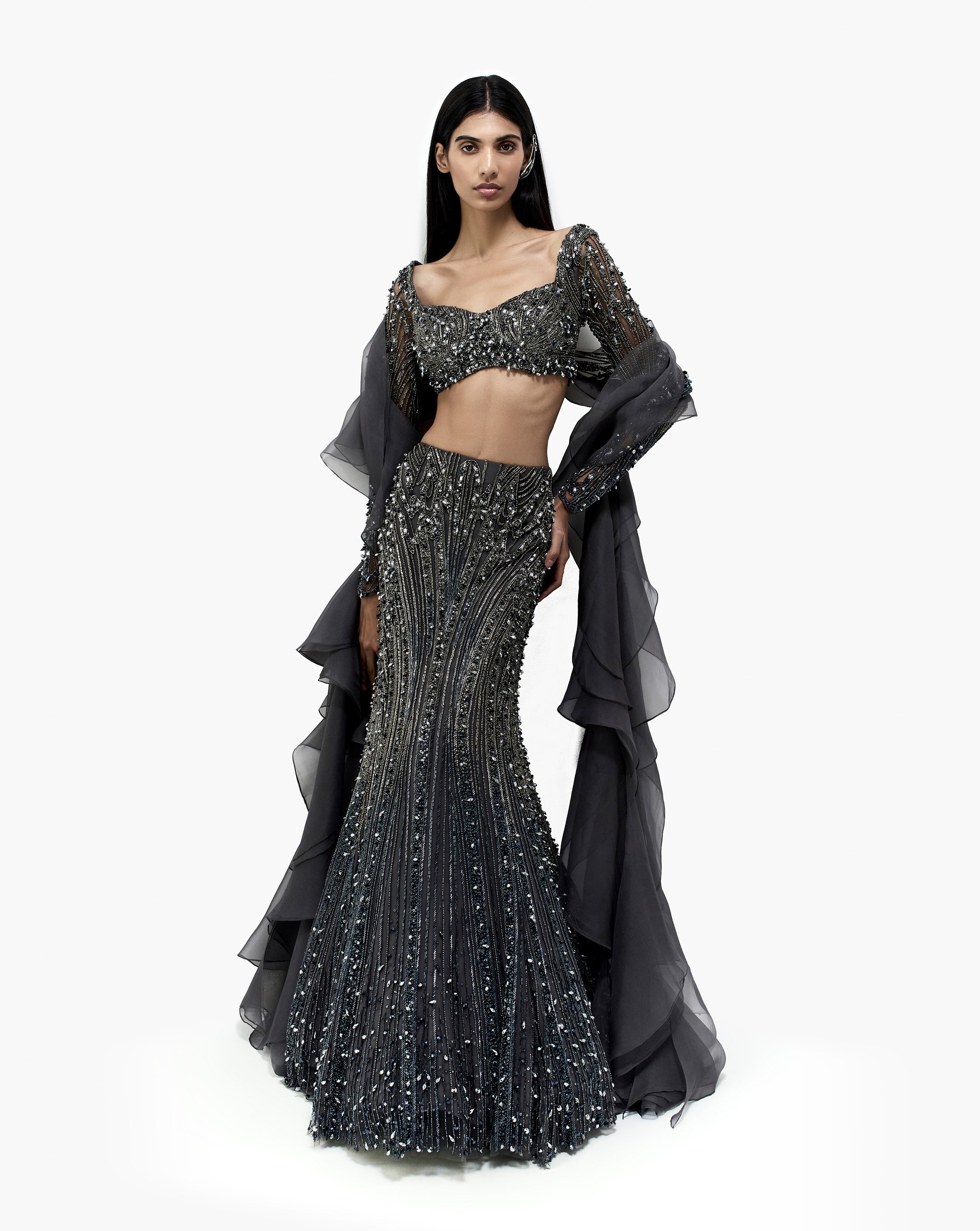 The Zephyr Cape Lehenga