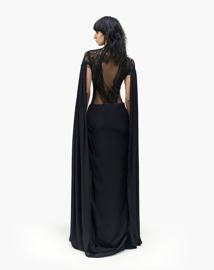 The Eclipse Realm Saree Gown