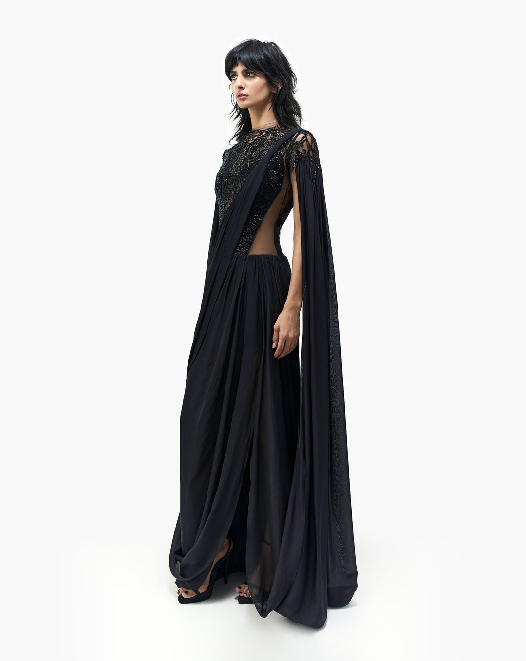 The Eclipse Realm Saree Gown