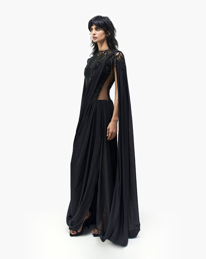 The Eclipse Realm Saree Gown