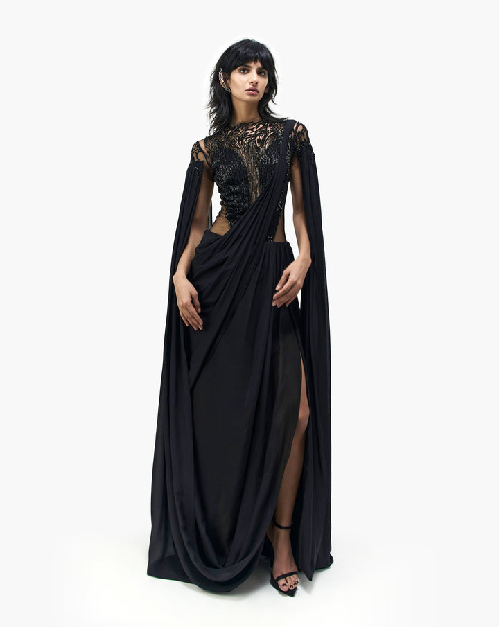 The Eclipse Realm Saree Gown