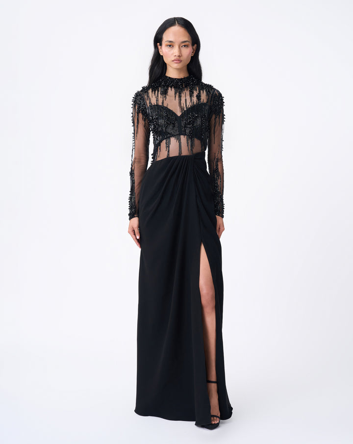 Lightfall Encrusted Crystal Gown