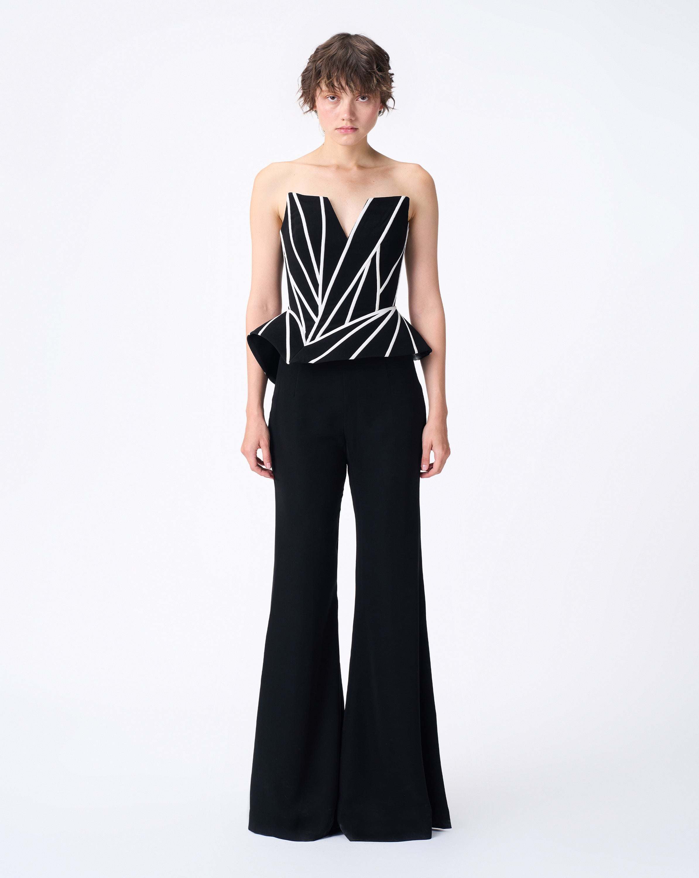 Dichrome Peplum Corset Top