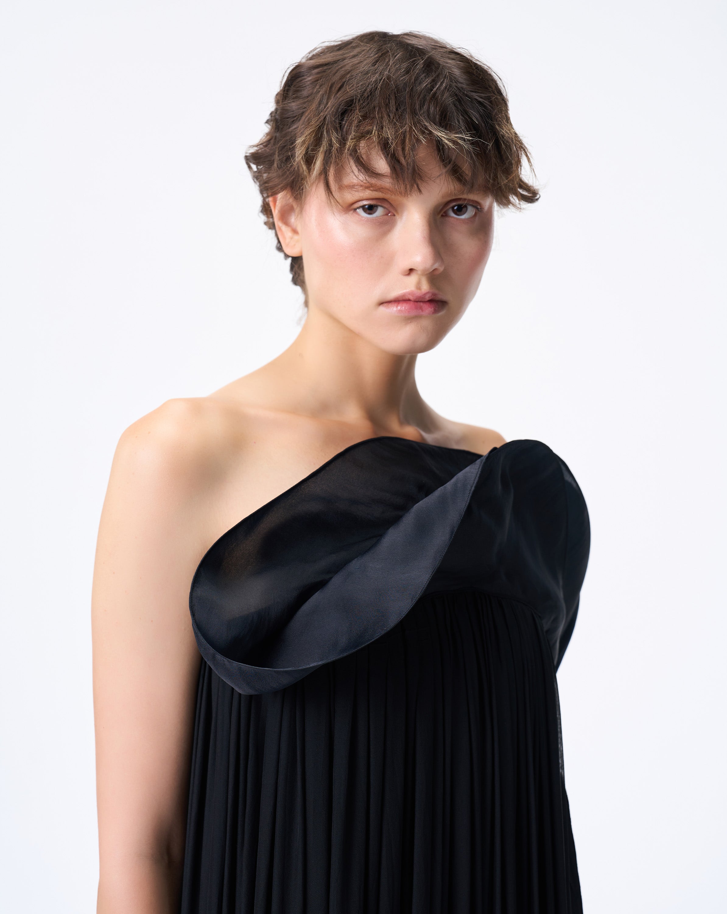 Waterfall Ruffle Gown