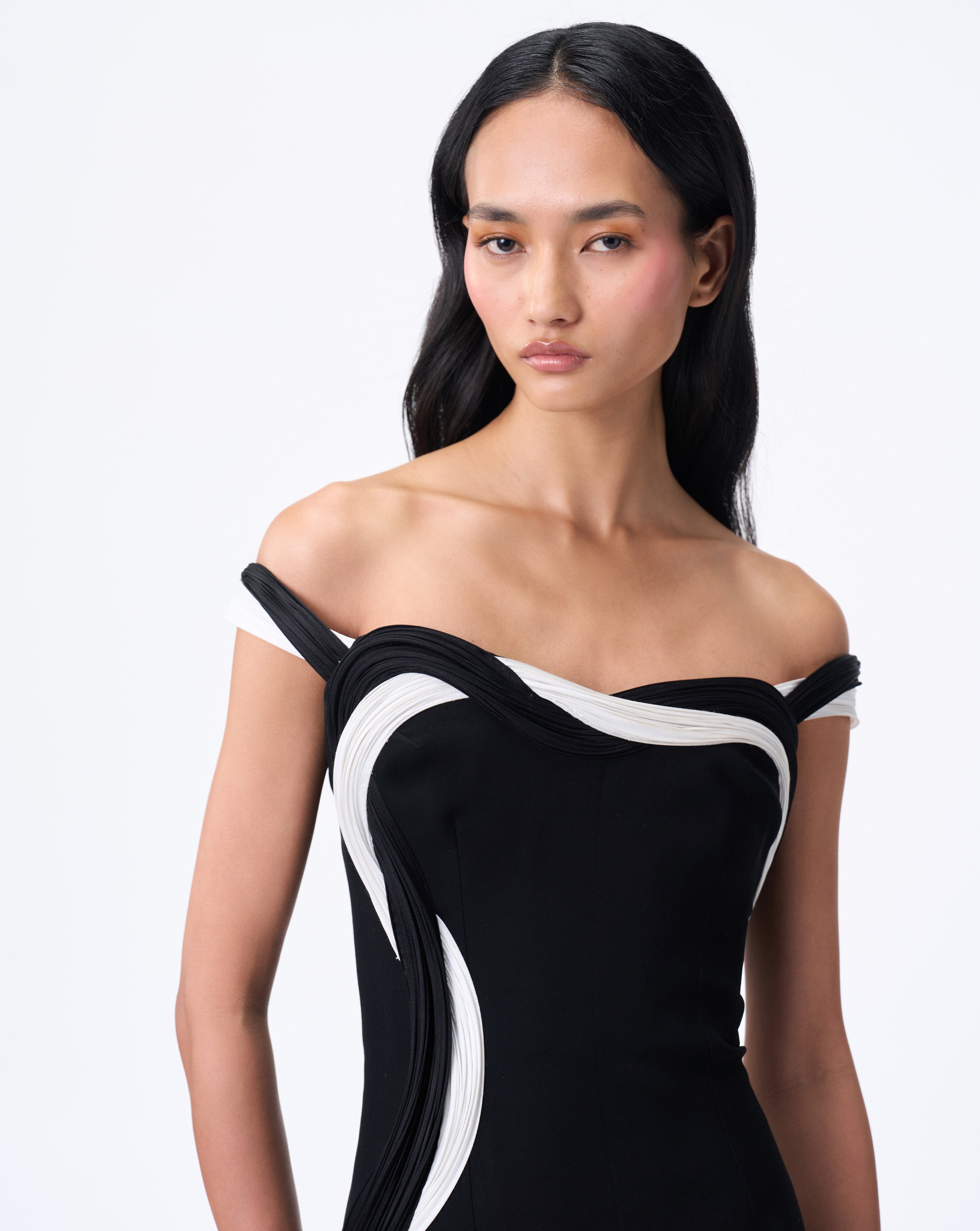 Orbital Interplay Column Gown