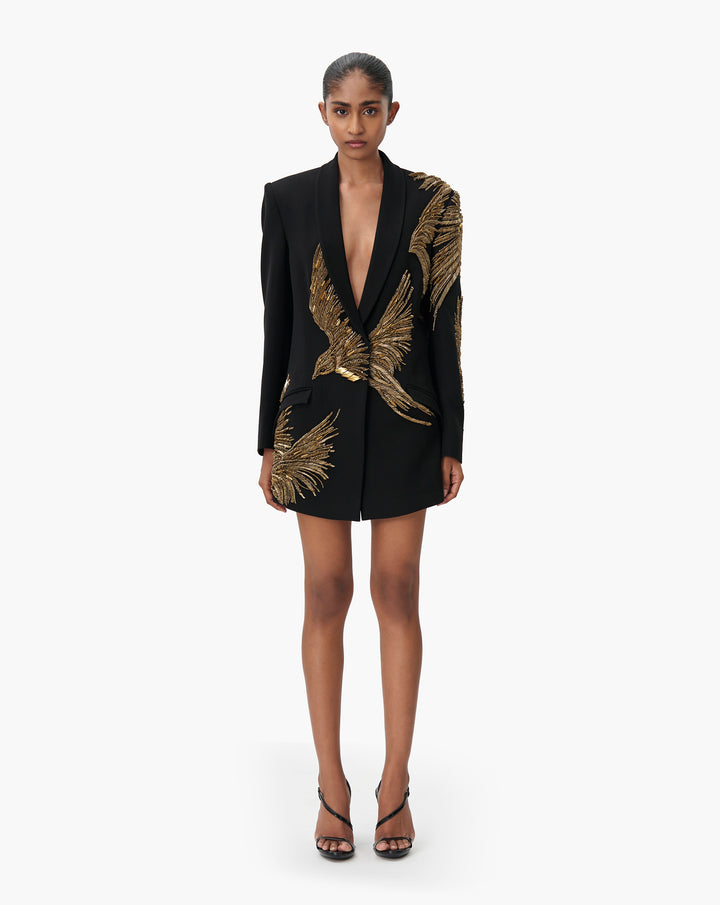 The Gilded Flight Tuxedo Dress