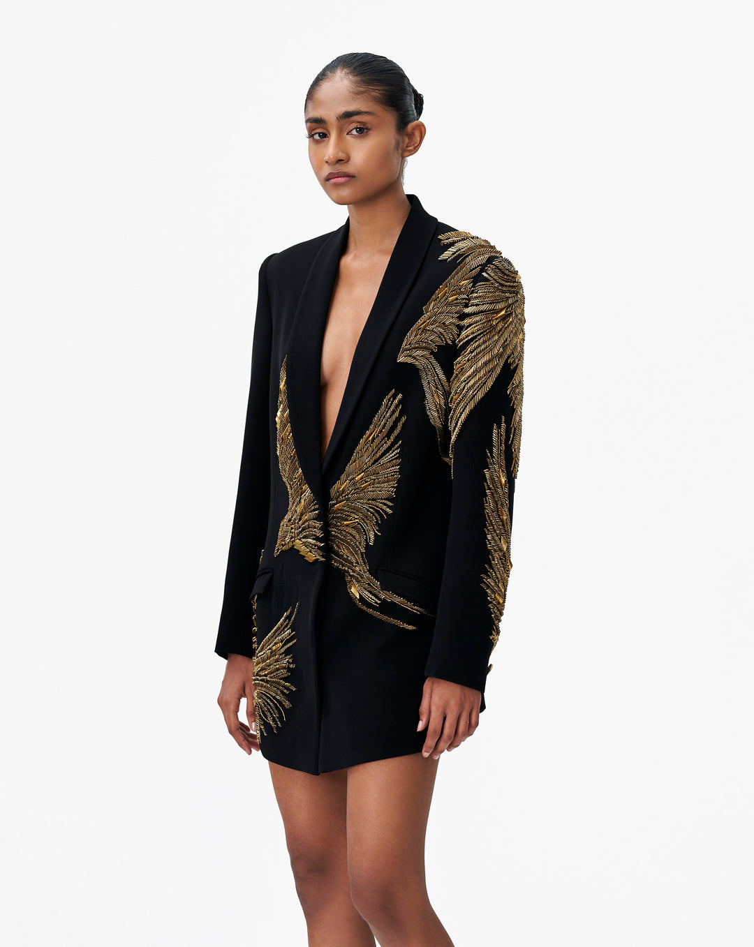 The Gilded Flight Tuxedo Dress