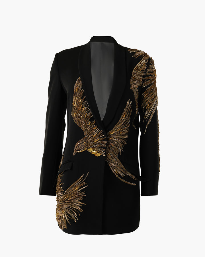 The Gilded Flight Tuxedo Dress