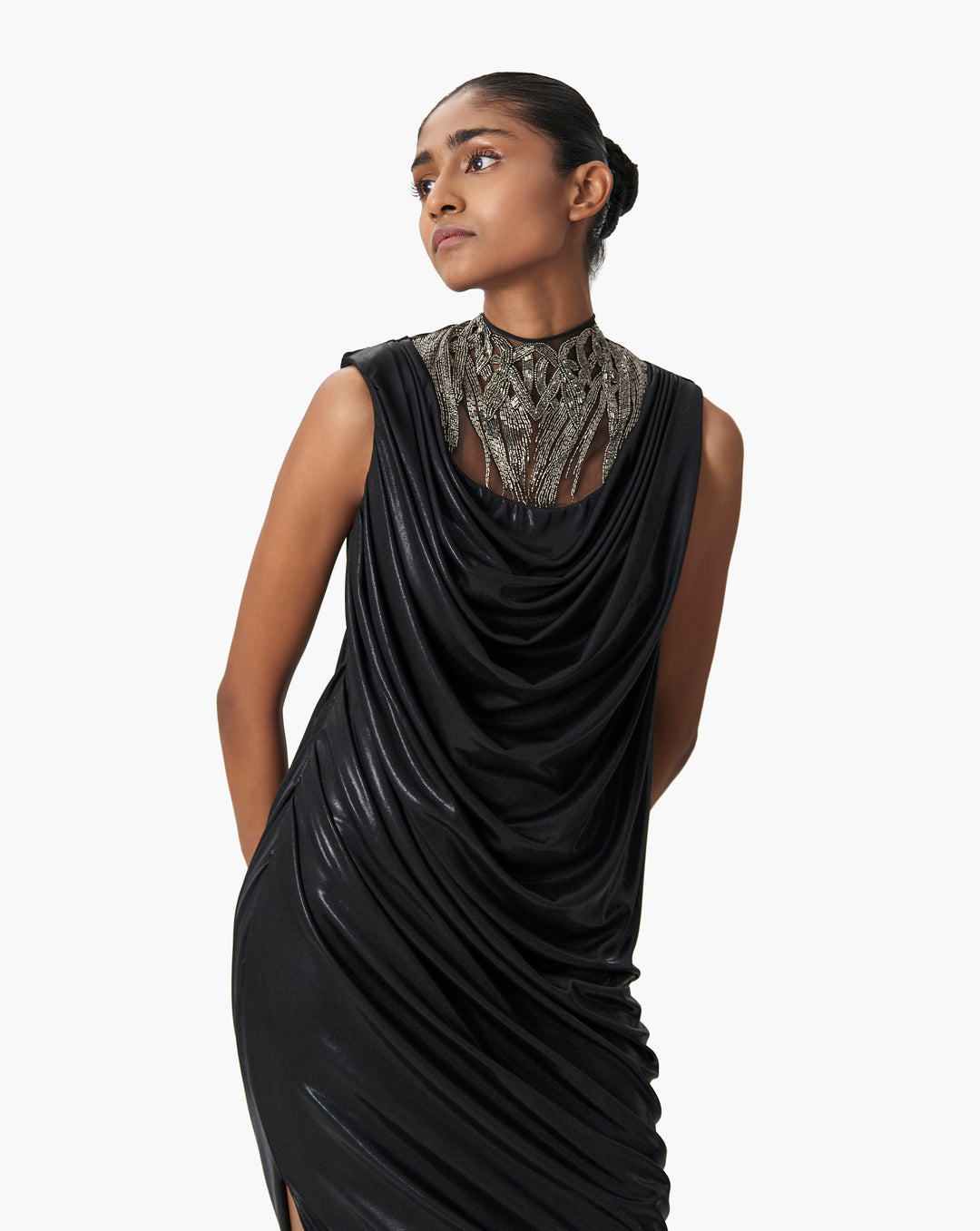 The Meteoric Cowl Draped Gown