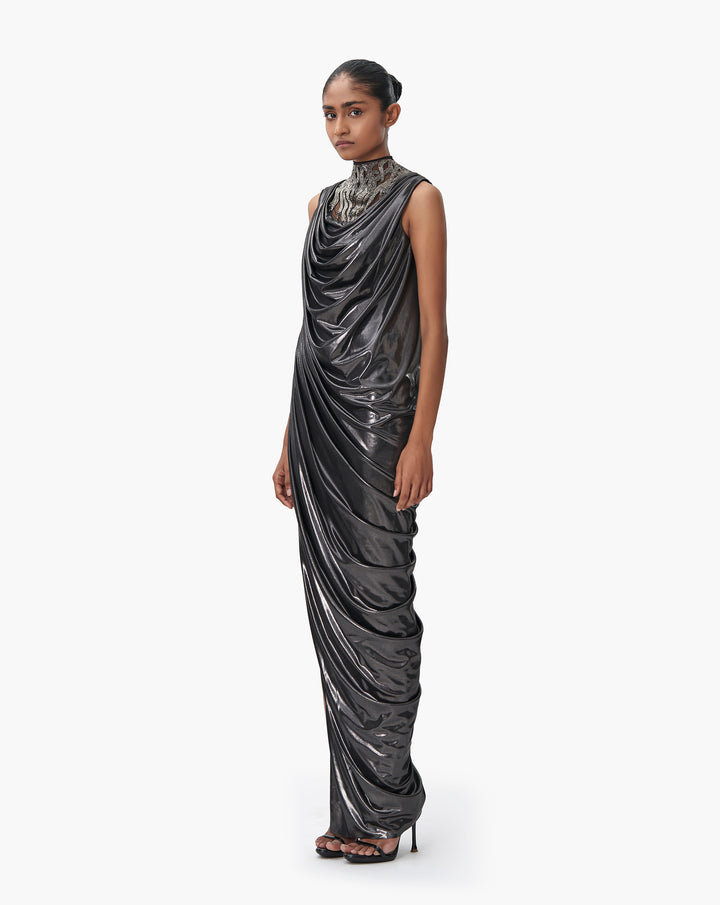 The Meteoric Cowl Draped Gown