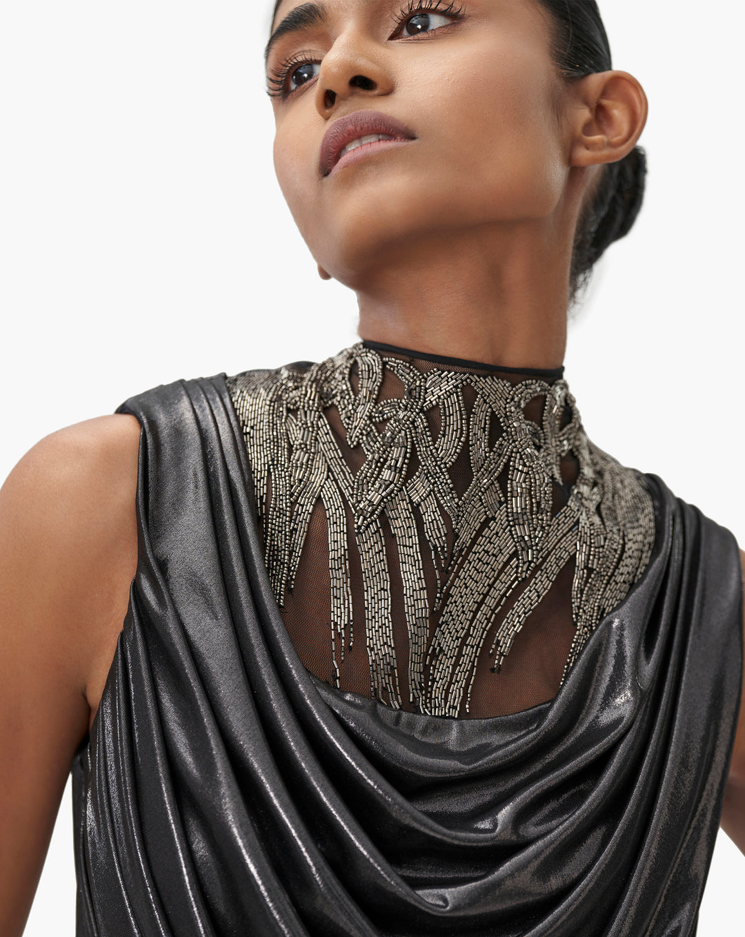 The Meteoric Cowl Draped Gown