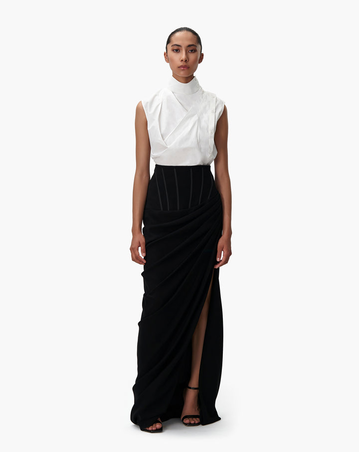 Corseted Draped Skirt