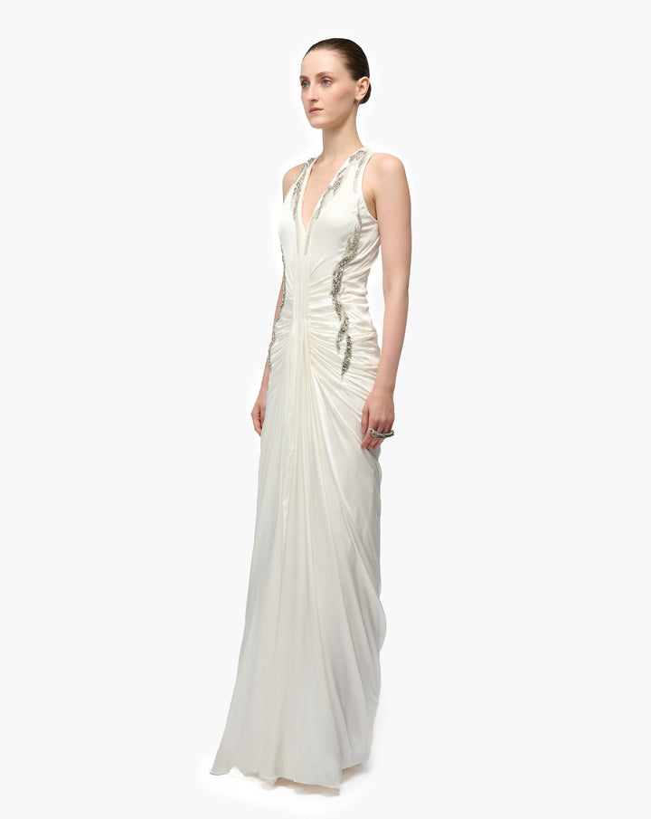 Shard Panel Drape Gown