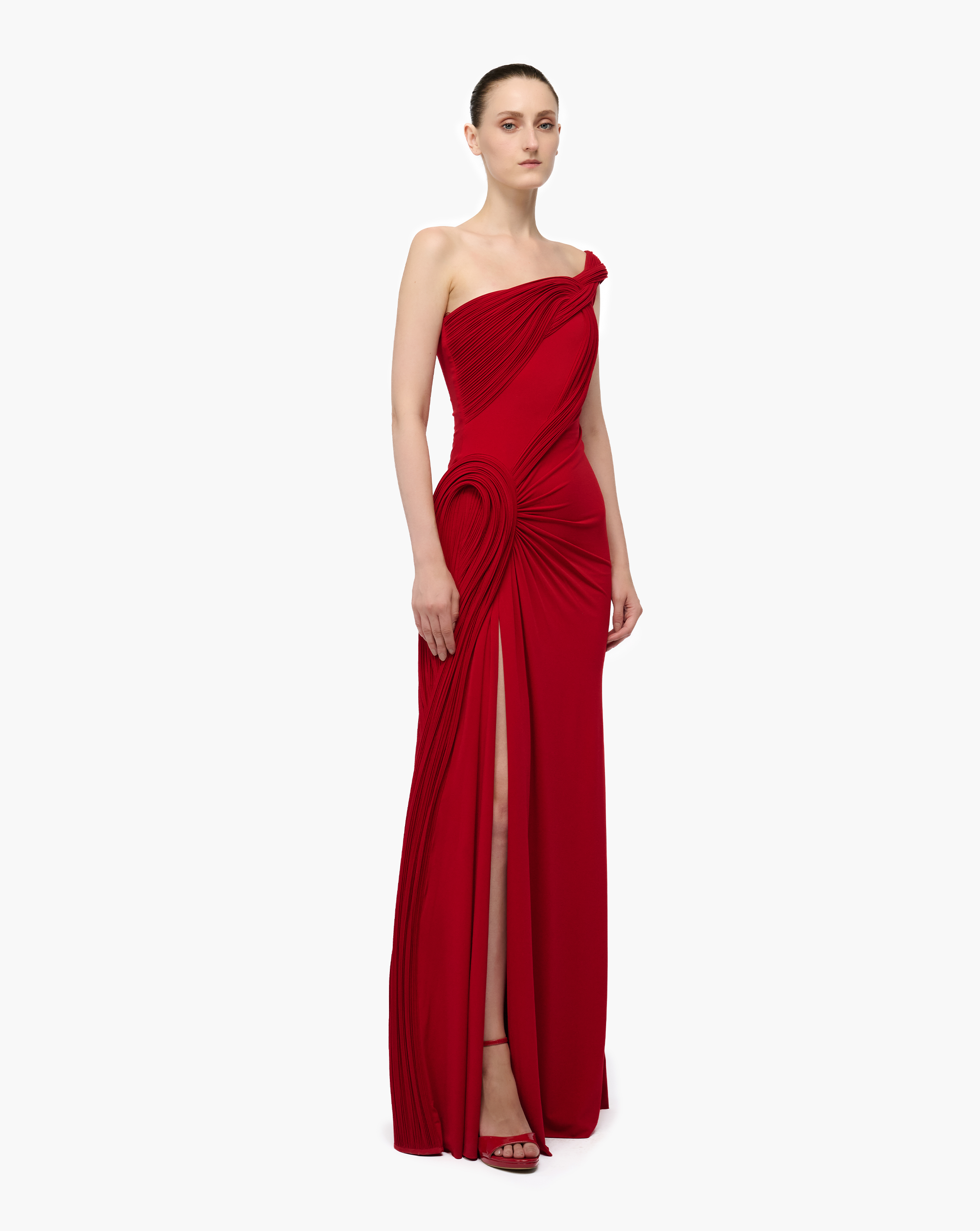 Nova One Shoulder Draped Gown