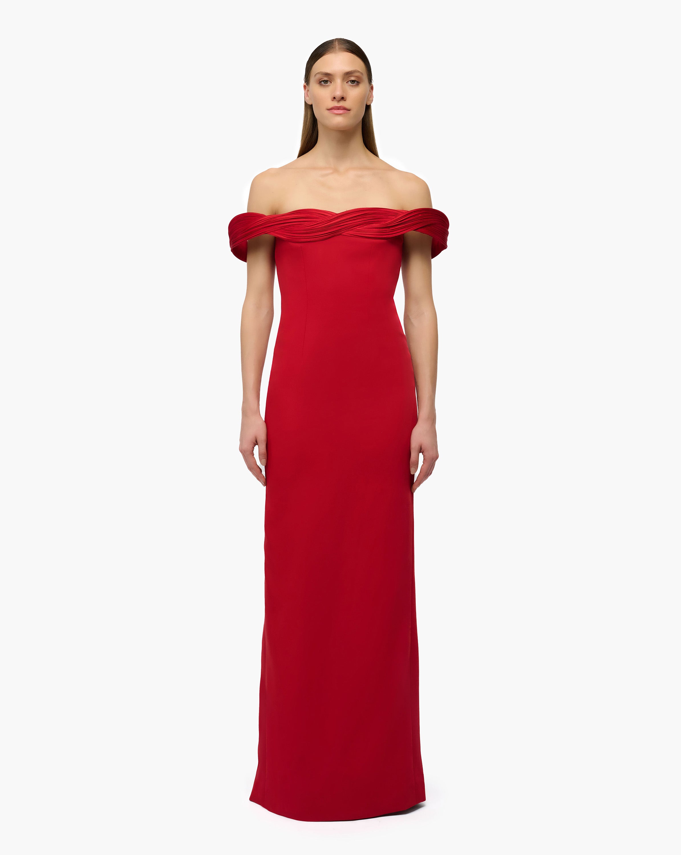 Orbital Sculpted Column Gown