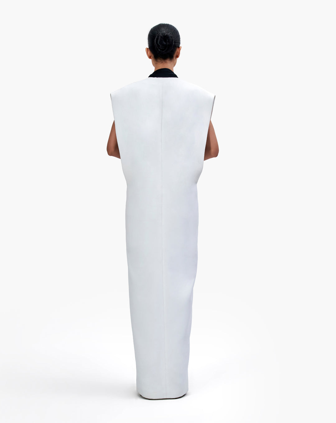 White Oversized Tuxedo Dress