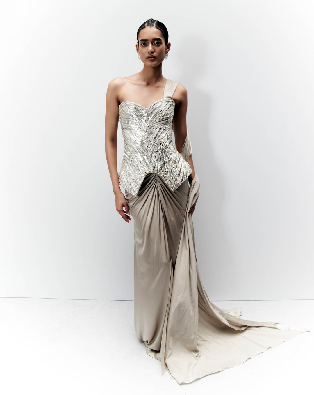 Refraction corset saree gown