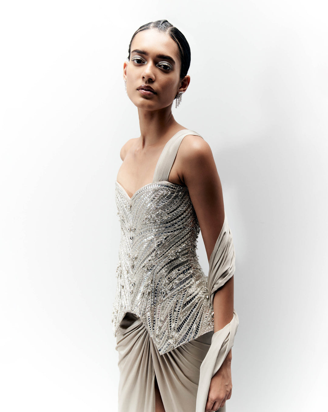 Refraction corset saree gown
