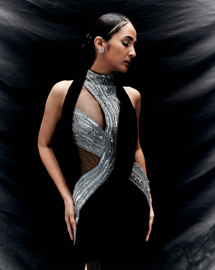 Refraction Saree Gown
