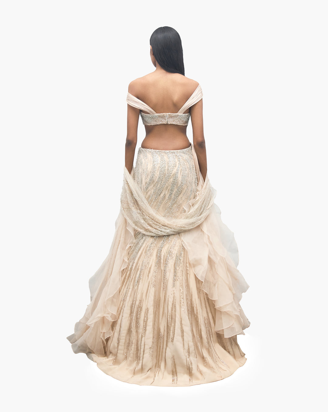 The Aurelya Sculpted Lehenga