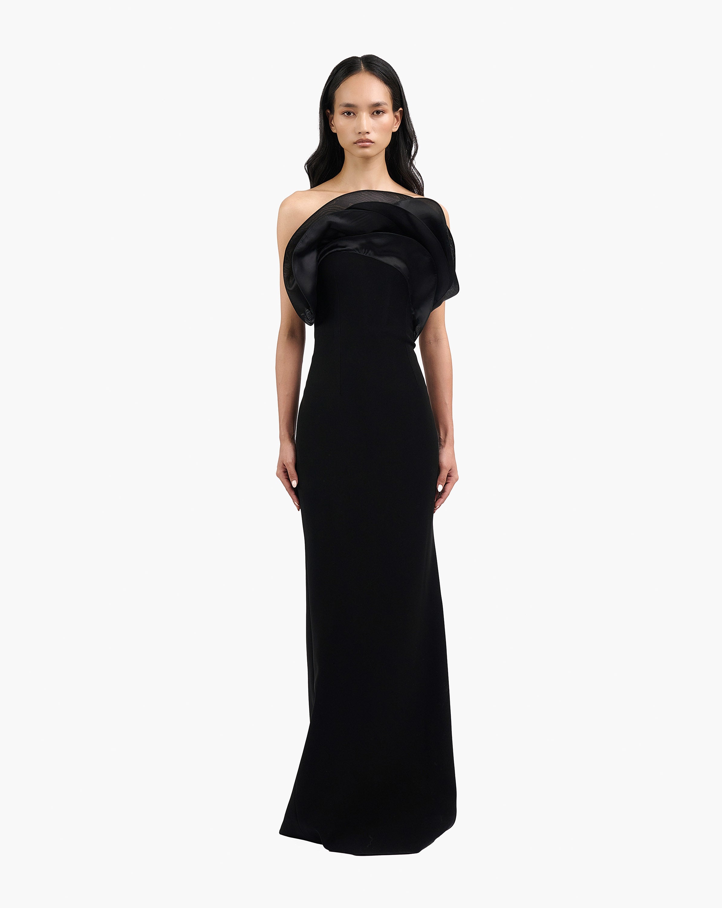 The Ruffle Wave Column Gown