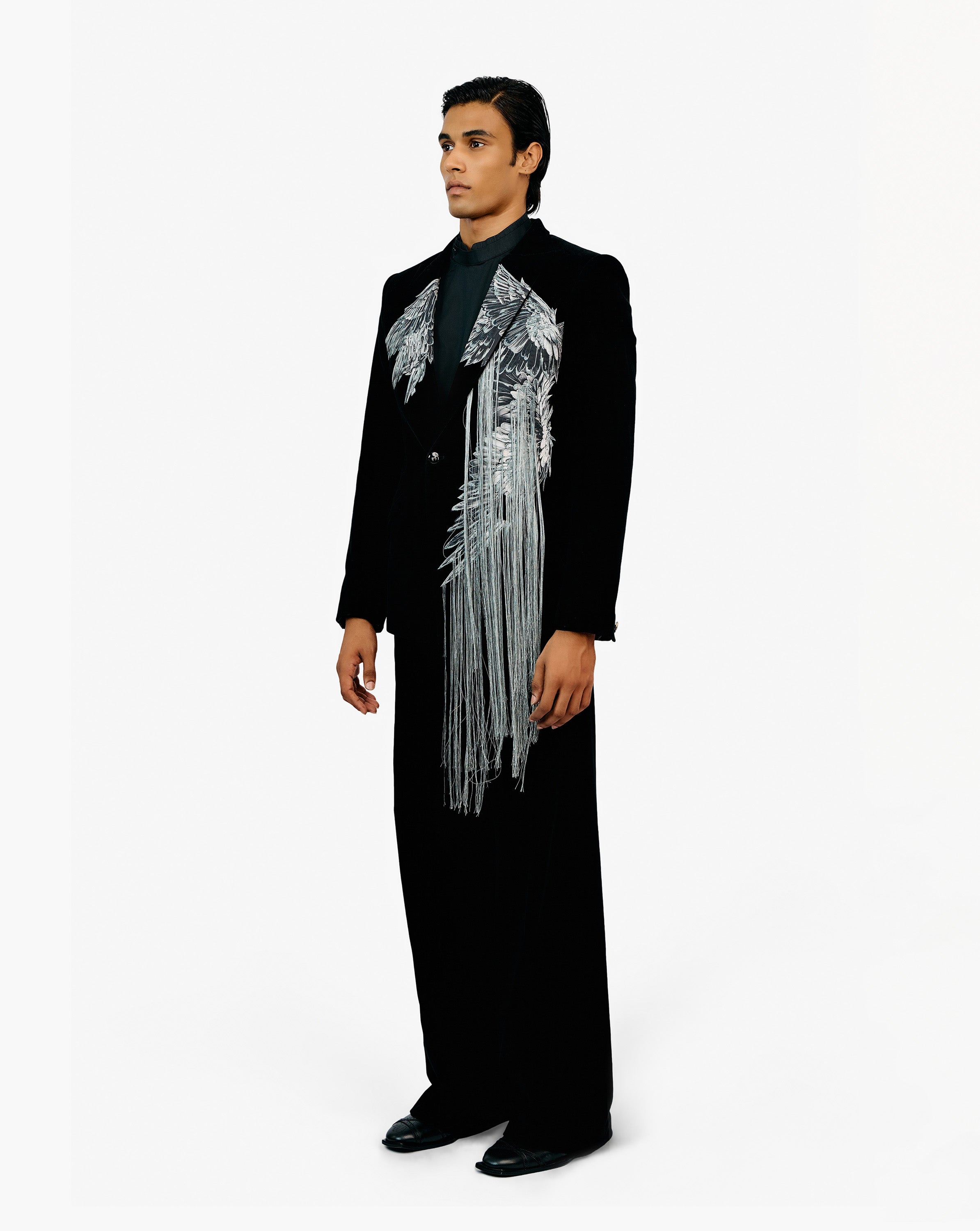 Applique Fringe Tuxedo