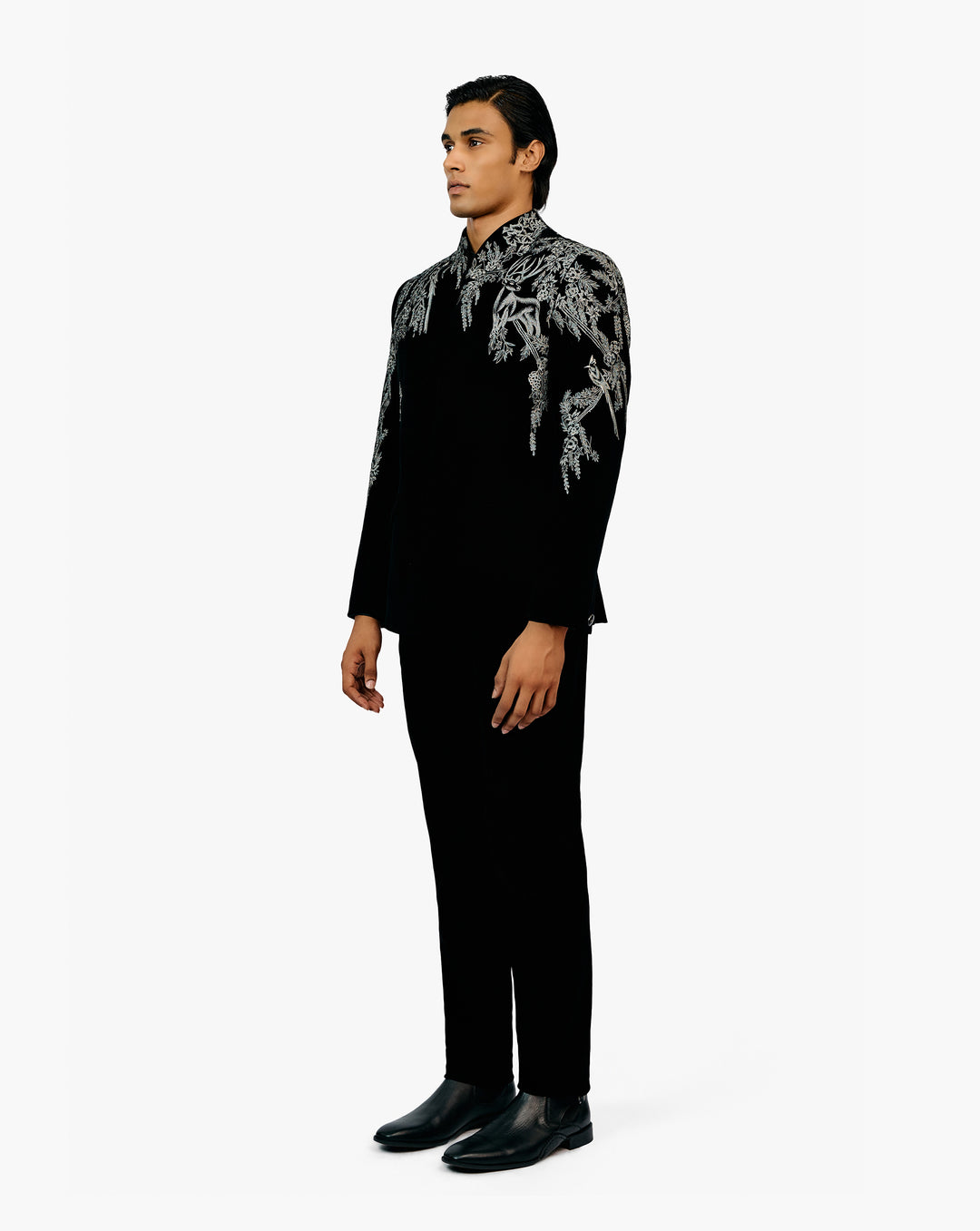 Elyxion Velvet Bandhgala