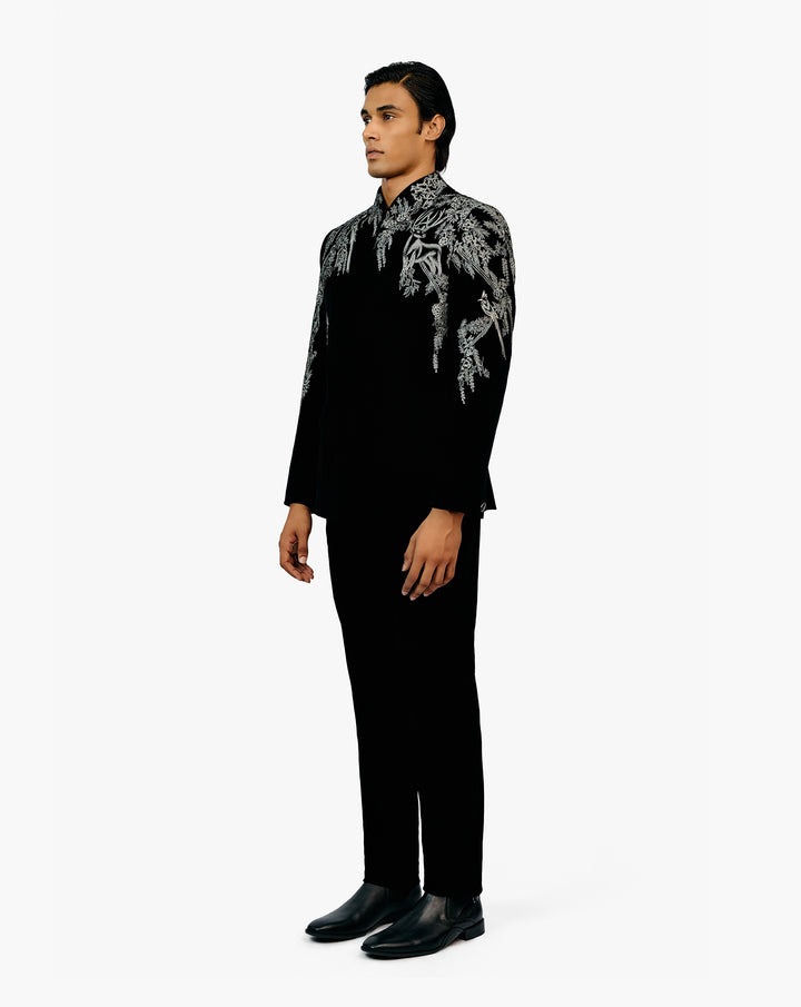 Elyxion Velvet Bandhgala
