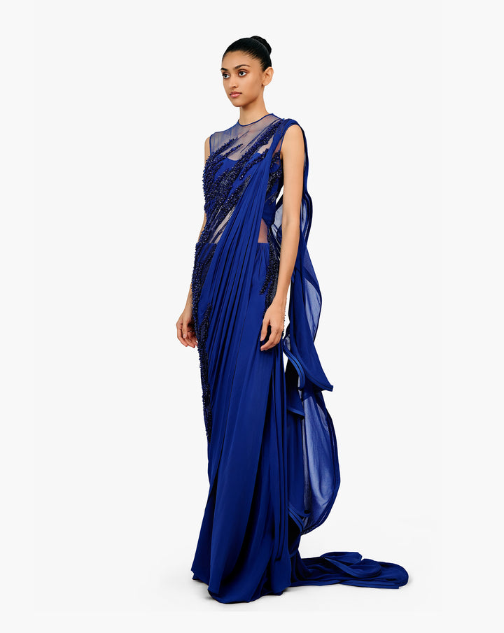 The Atherion Ruffle Saree Gown
