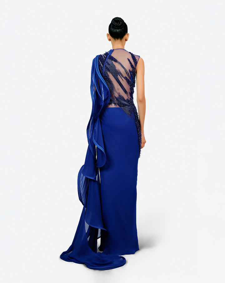 The Atherion Ruffle Saree Gown