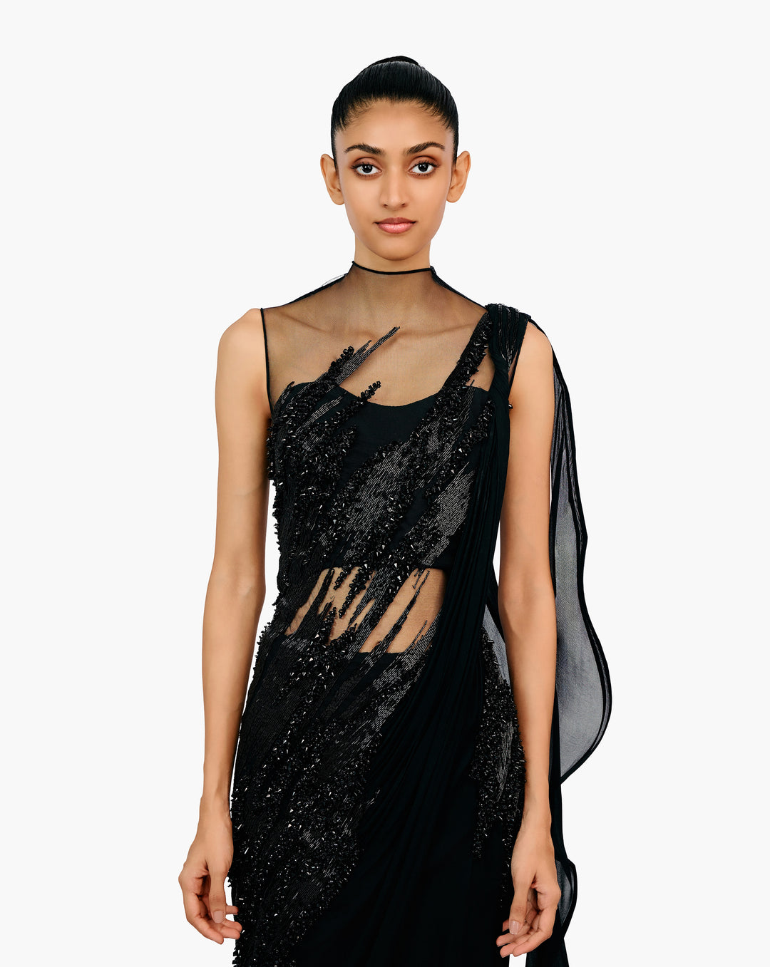 The Atherion Ruffle Saree Gown