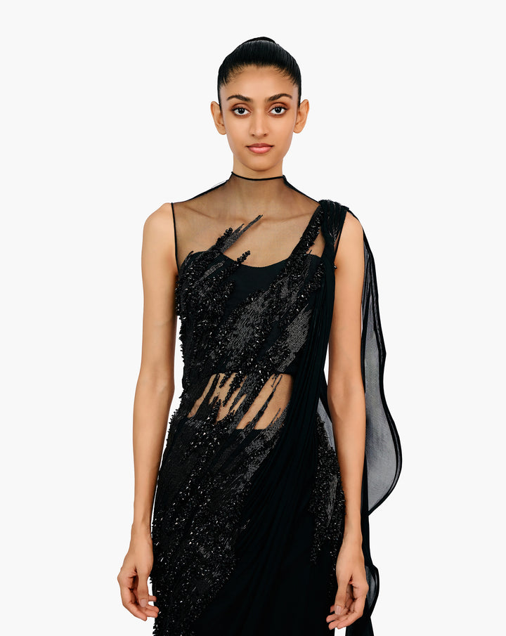 The Atherion Ruffle Saree Gown