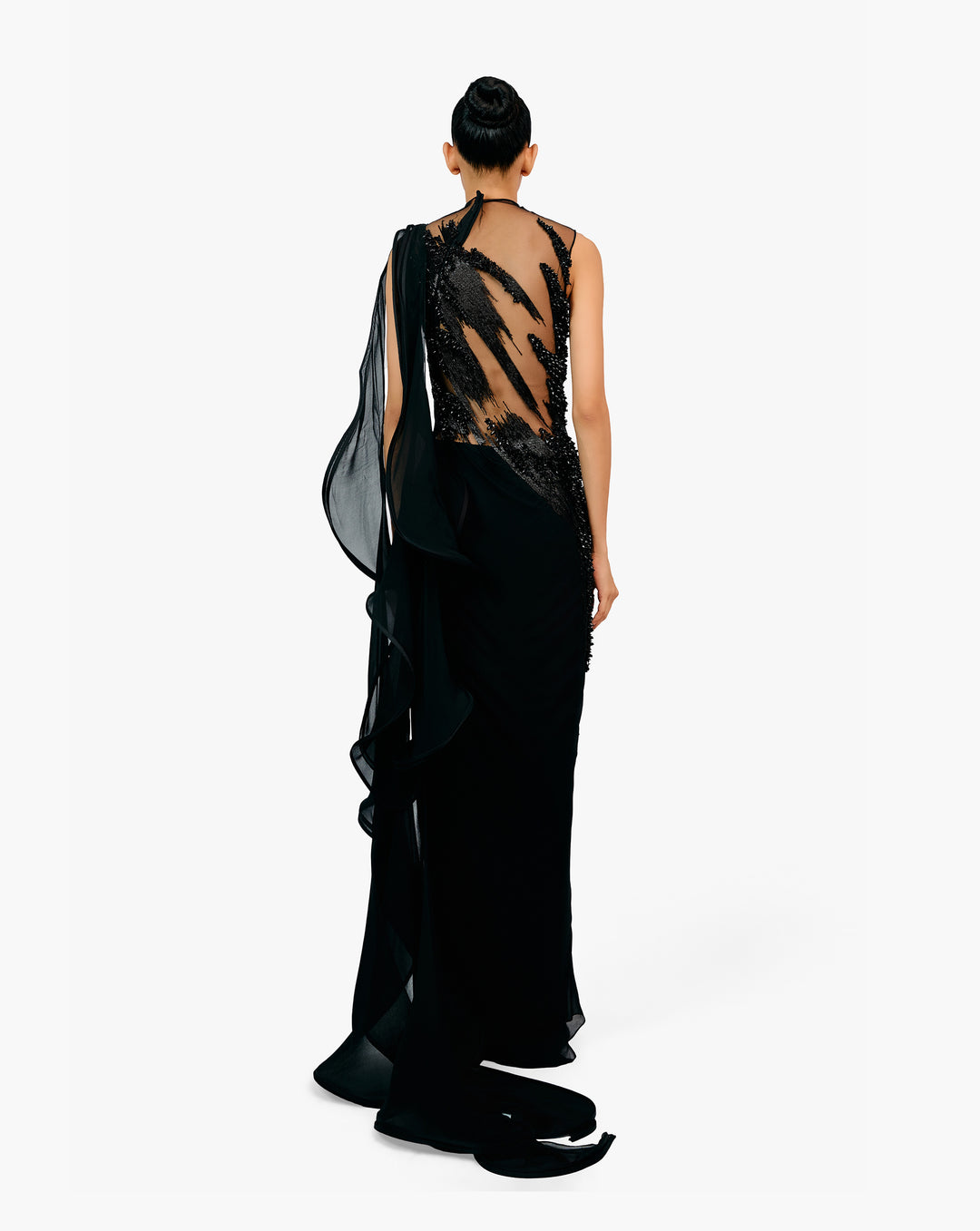 The Atherion Ruffle Saree Gown