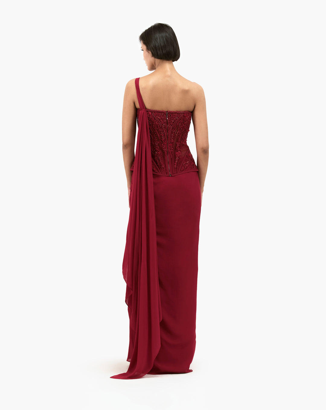 The Pearl Corset Saree Gown