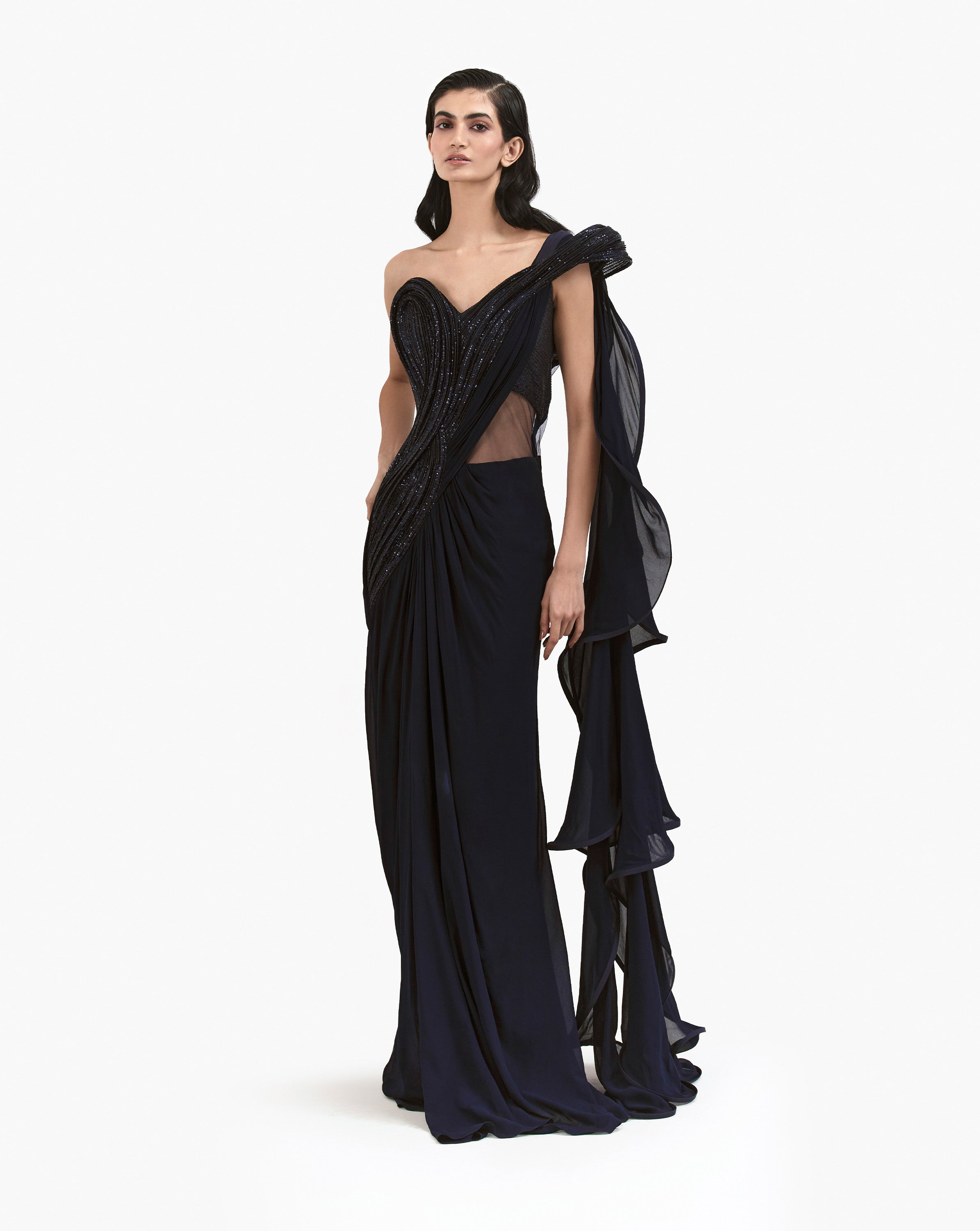 The  Corset Drape Saree Gown