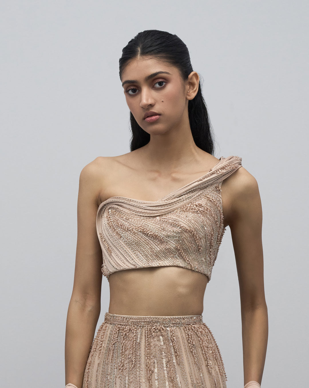 Ruffle Drape Lehenga