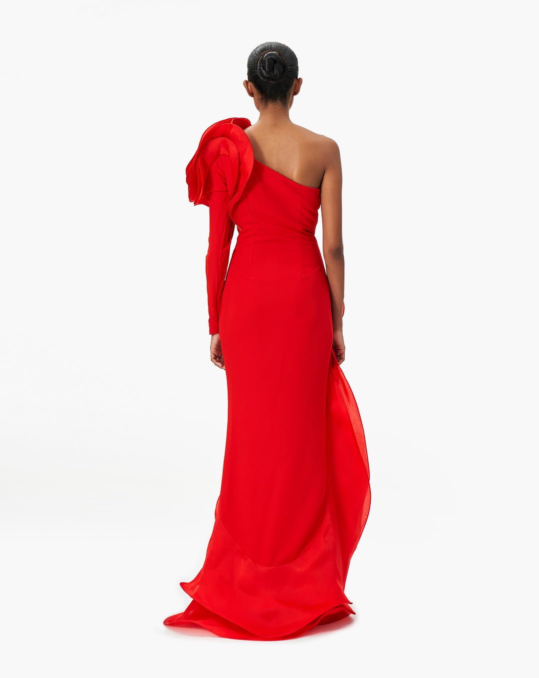 The Ruffled Evening Gown